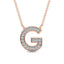 Diamond 1/20 Ct.Tw. Letter G Pendant in 10K Rose Gold - Larson Jewelers