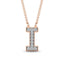 Diamond 1/20 Ct.Tw. Letter I Pendant in 10K Rose Gold - Larson Jewelers