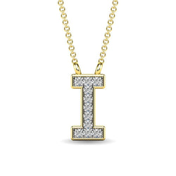 Diamond 1/20 Ct.Tw. Letter I Pendant in 10K Yellow Gold - Larson Jewelers