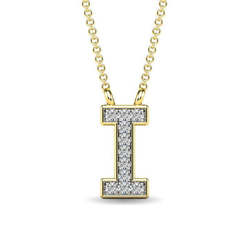 Diamond 1/20 Ct.Tw. Letter I Pendant in 10K Yellow Gold - Larson Jewelers