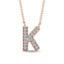 Diamond 1/20 Ct.Tw. Letter K Pendant in 10K Rose Gold - Larson Jewelers