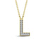Diamond 1/20 Ct.Tw. Letter L Pendant in 10K Yellow Gold - Larson Jewelers