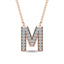 Diamond 1/20 Ct.Tw. Letter M Pendant in 10K Rose Gold - Larson Jewelers