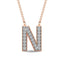 Diamond 1/20 Ct.Tw. Letter N Pendant in 10K Rose Gold - Larson Jewelers