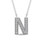 Diamond 1/20 Ct.Tw. Letter N Pendant in 10K White Gold - Larson Jewelers