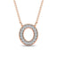 Diamond 1/20 Ct.Tw. Letter O Pendant in 10K Rose Gold - Larson Jewelers