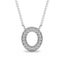 Diamond 1/20 Ct.Tw. Letter O Pendant in 10K White Gold - Larson Jewelers