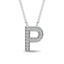 Diamond 1/20 Ct.Tw. Letter P Pendant in 10K White Gold - Larson Jewelers