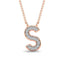 Diamond 1/20 Ct.Tw. Letter S Pendant in 10K Rose Gold - Larson Jewelers