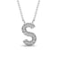 Diamond 1/20 Ct.Tw. Letter S Pendant in 10K White Gold - Larson Jewelers