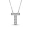 Diamond 1/20 Ct.Tw. Letter T Pendant in 10K White Gold - Larson Jewelers