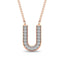 Diamond 1/20 Ct.Tw. Letter U Pendant in 10K Rose Gold - Larson Jewelers