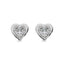 Diamond 1/50 Ct.Tw. Heart Earrings in Sterling Silver - Larson Jewelers