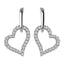 10K White Gold 1/5 Ct.Tw. Diamond Heart Earrings - Larson Jewelers