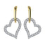 10K Yellow Gold 1/5 Ct.Tw. Diamond Heart Earrings - Larson Jewelers