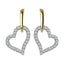 10K Yellow Gold 1/5 Ct.Tw. Diamond Heart Earrings - Larson Jewelers