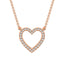 10K Rose Gold 1/4 Ct.Tw. Diamond Heart Necklace - Larson Jewelers