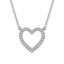 10K White Gold 1/4 Ct.Tw. Diamond Heart Necklace - Larson Jewelers