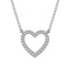 10K White Gold 1/4 Ct.Tw. Diamond Heart Necklace - Larson Jewelers
