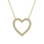 10K Yellow Gold 1/4 Ct.Tw. Diamond Heart Necklace - Larson Jewelers