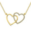 10K Yellow Gold 1/10 Ct.Tw. Diamond Interlinked Heart Necklace - Larson Jewelers