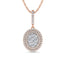 Diamond 3/4 Ct.Tw. Heart Pendants in 14K Rose Gold - Larson Jewelers