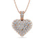 Diamond 2 1/2 Ct.Tw. Cluster Heart Pendant in 10K Rose Gold - Larson Jewelers