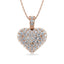 Diamond 2 1/2 Ct.Tw. Cluster Heart Pendant in 10K Rose Gold - Larson Jewelers