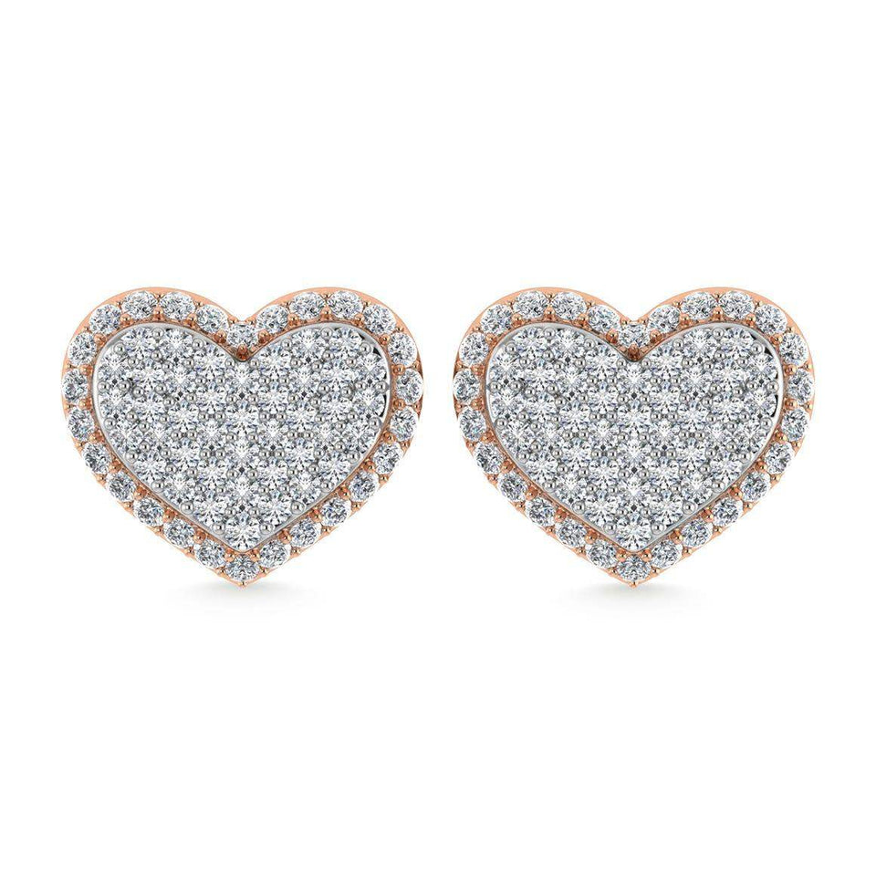 Diamond 1 Ct.Tw. Heart Pendant in 10K Two Tone - Larson Jewelers
