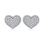 Diamond 1 Ct.Tw. Heart Earrings in 10K White Gold - Larson Jewelers