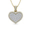 Diamond 3 Ct.Tw. Cluster Heart Pendant in 10K Yellow Gold - Larson Jewelers