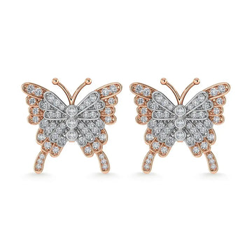 Diamond 1/3 Ct.Tw. Heart Earrings in 10K Two Tone - Larson Jewelers