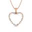 Diamond 1/3 Ct.Tw. Heart Pendant in 10K Rose Gold - Larson Jewelers