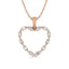 Diamond 1/3 Ct.Tw. Heart Pendant in 10K Rose Gold - Larson Jewelers