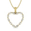 Diamond 1/3 Ct.Tw. Heart Pendant in 10K Yellow Gold - Larson Jewelers