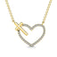 10K Yellow Gold Diamond 1/10 Ct.Tw. Heart and Cross Pendant - Larson Jewelers