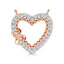 14K Rose Gold Diamond 1/5 Ct.Tw. Heart Necklace - Larson Jewelers