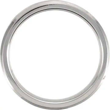 Titanium 7mm Beveled-Edge Band with Satin Finish - Larson Jewelers