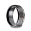 KOLI Benchmark Black Titanium Ring with Engraved Crosses - 9mm - Larson Jewelers