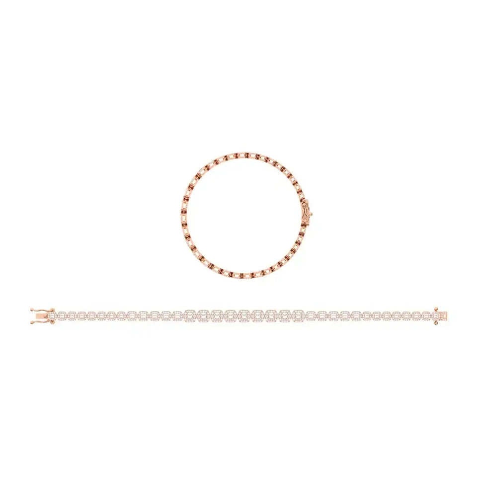 14K Rose Gold Diamond 2 1/3 Ct.Tw. Fashion Bracelet - Larson Jewelers