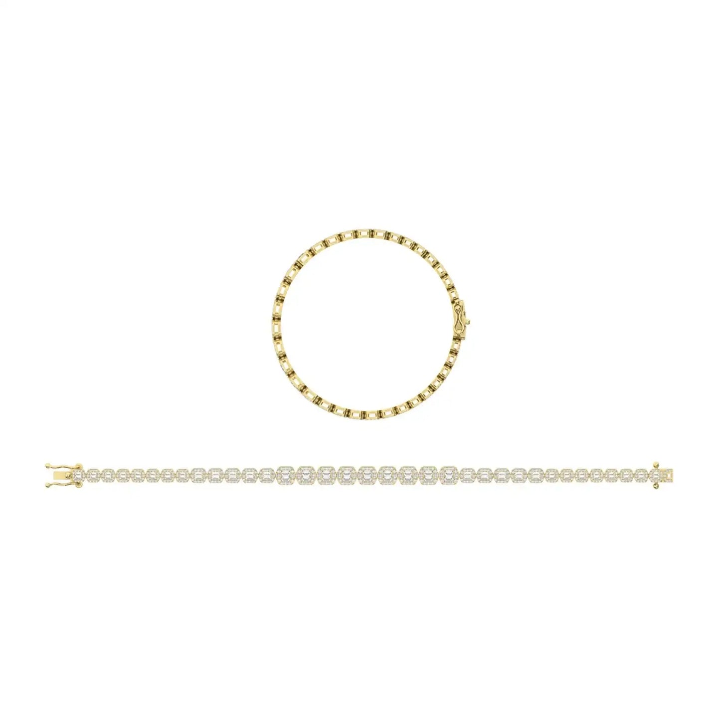 14K Yellow Gold Diamond 2 1/3 Ct.Tw. Fashion Bracelet - Larson Jewelers