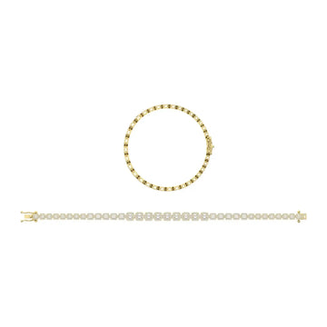 14K Yellow Gold Diamond 2 1/3 Ct.Tw. Fashion Bracelet - Larson Jewelers