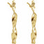 14K Yellow Twisted 20 mm Hoop Earrings
