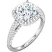 10K White 5.2 mm Round 1 CTW Diamond Engagement Ring - Larson Jewelers