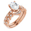 ELLA 14K Rose Gold Oval Lab Grown Diamond Engagement Ring