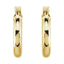 14K Yellow Tube 13 mm Hoop Earrings