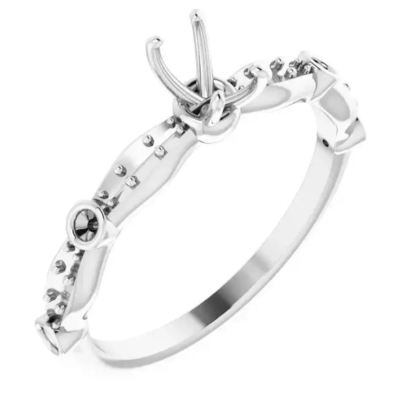 SOLANA Lab Grown Diamond Engagement Ring Setting for Emerald Stones - Larson Jewelers