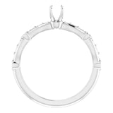 SOLANA Lab Grown Diamond Engagement Ring Setting for Emerald Stones