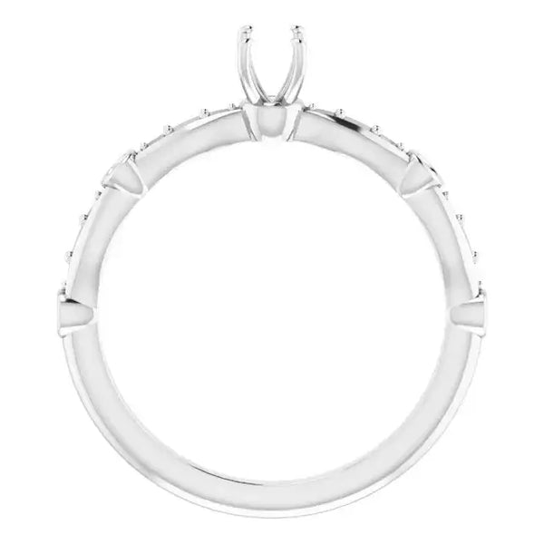 SOLANA Lab Grown Diamond Engagement Ring Setting for Emerald Stones - Larson Jewelers