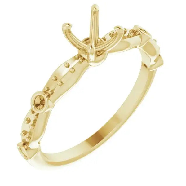 SOLANA Lab Grown Diamond Engagement Ring Setting for Square Stones - Larson Jewelers
